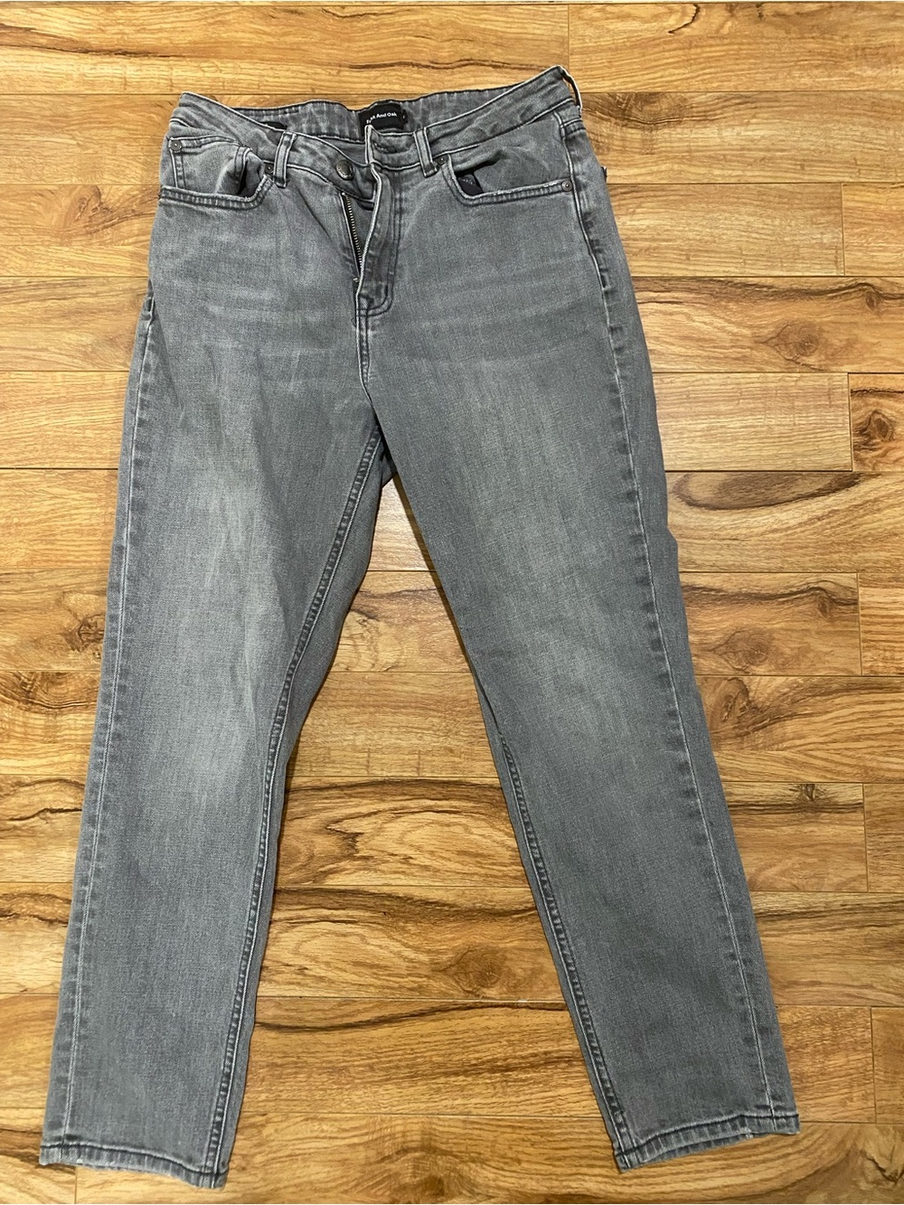 Frank &oak Grey Straight-Leg Jeans